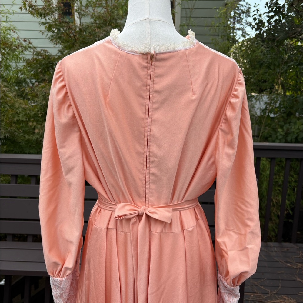 Vintage 70s Handmade Peach Gown - Picture 10 of 13